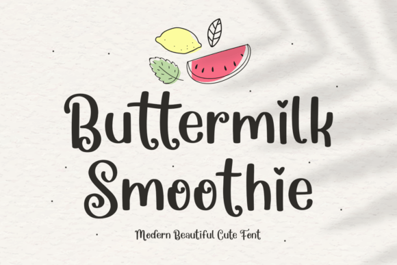 Buttermilk Smoothie Font - Featured Image