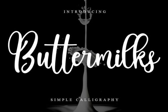 Buttermilks Font - Featured Image