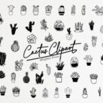 Cactus Clipart Font - Featured Image