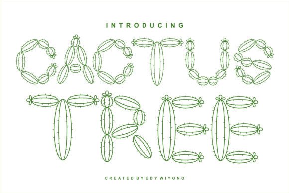 Cactus Tree Font - Featured Image