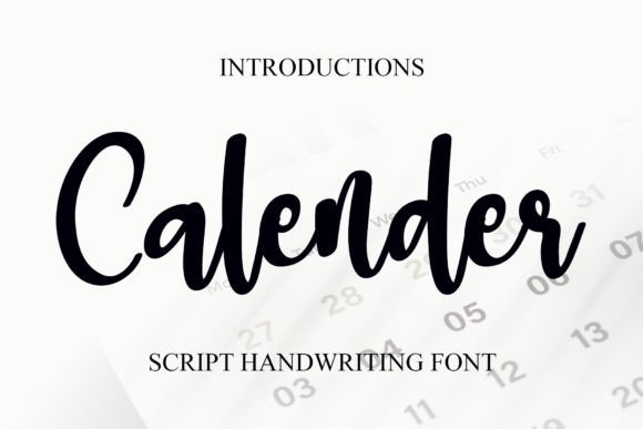 Calender Font - Featured Image