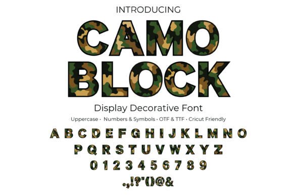 Camo Block Font - Featured Image