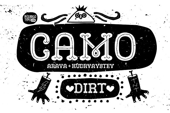 Camo Dirt Font - Featured Image