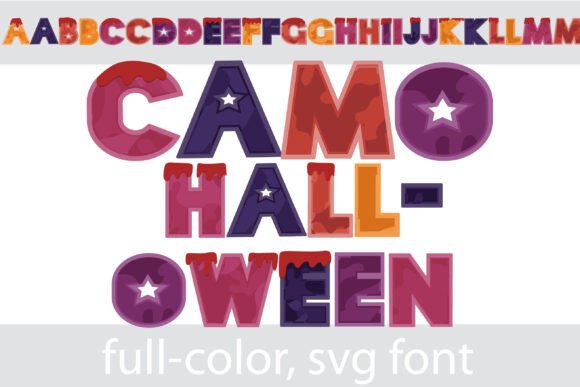 Camo Halloween Font - Featured Image