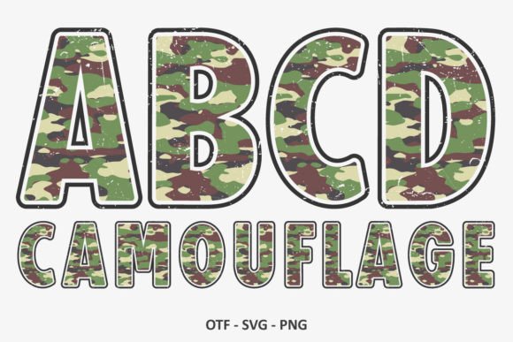 Camouflage Font - Featured Image