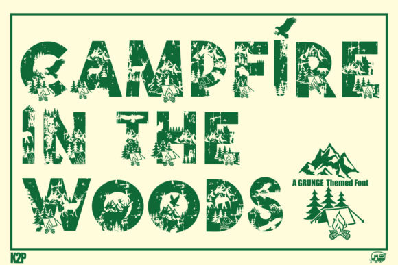 Campfire in the Woods Font - Featured Image