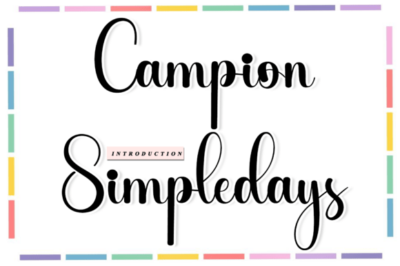 Campion Simpledays Font - Featured Image