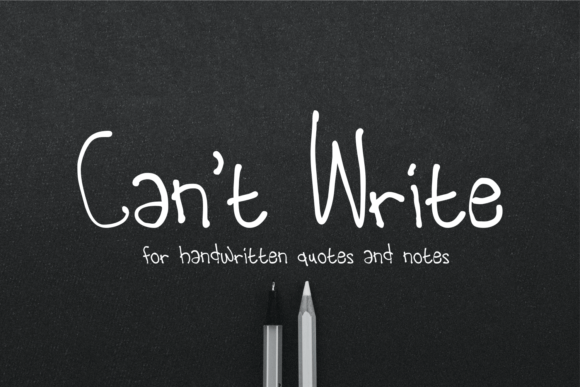 Can't Write Font - Featured Image