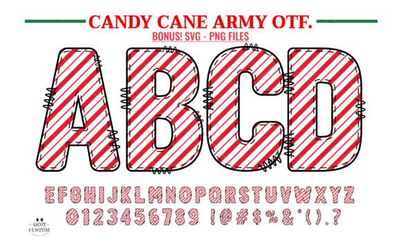 Candy Cane Army Font - Featured Image