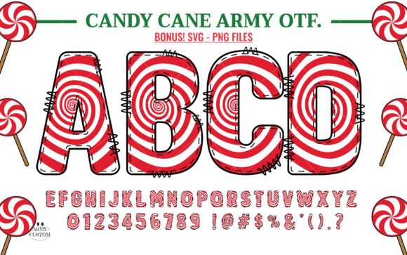 Candy Cane Army Font - Featured Image