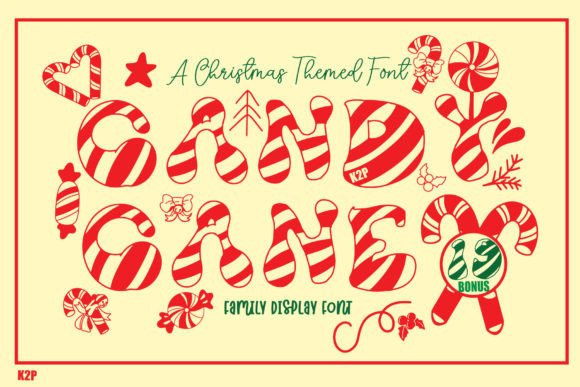 Candy Cane Font - Featured Image