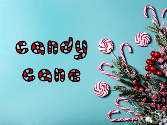 Candy Cane Font - Featured Image