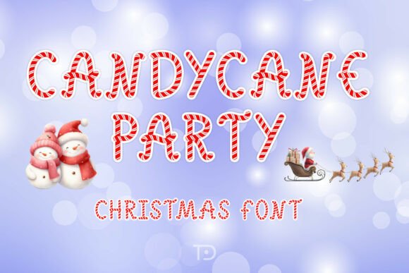 Candycane Party Font - Featured Image