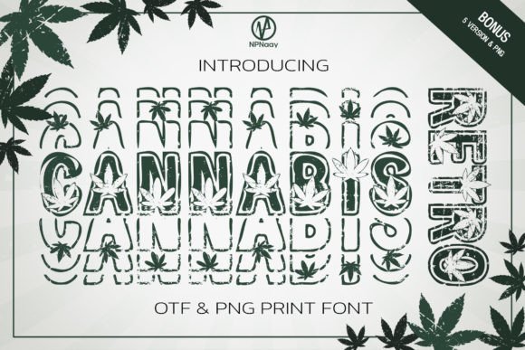 Cannabis Retro Font - Featured Image