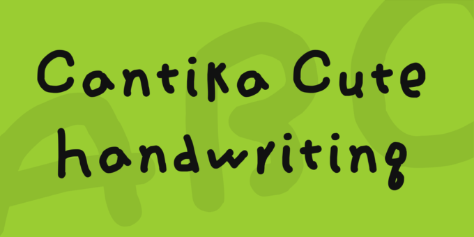 Cantika Cute Handwriting Font - Featured Image