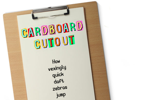 Cardboard Cutout Font - Featured Image