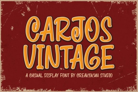 Carjos Vintage Font - Featured Image