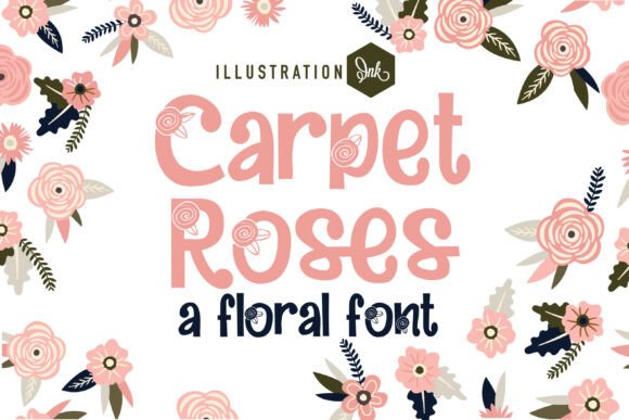 Carpet Roses Family Font - Featured Image