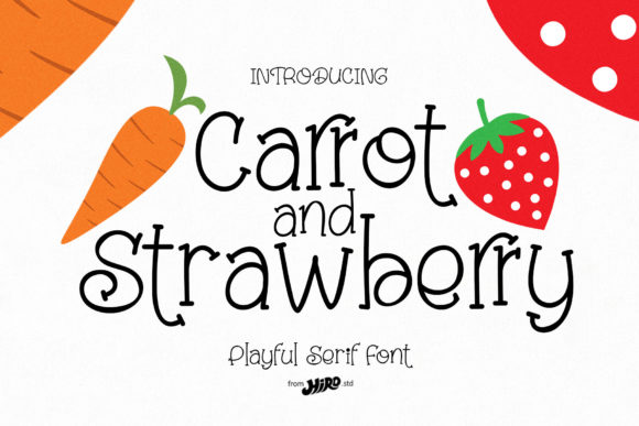 Carrot and Strawberry Font - Featured Image