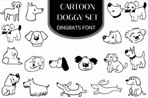 Cartoon Doggy Set Font - Featured Image