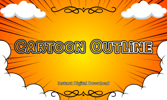 Cartoon Outline Font - Featured Image