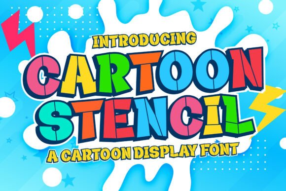 Cartoon Stencil Font - Featured Image