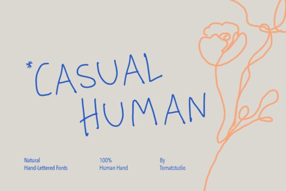 Casual Human Font - Featured Image