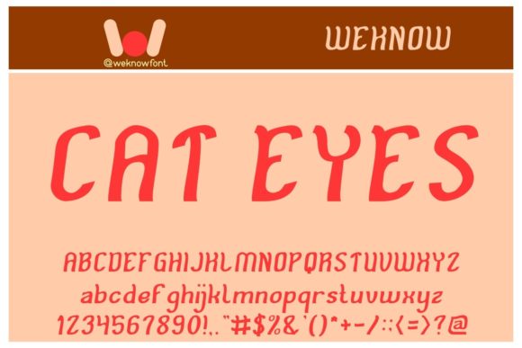 Cat Eyes Font - Featured Image