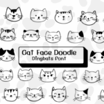 Cat Face Doodle Font - Featured Image