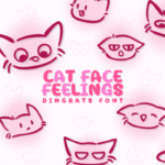 Cat Face Feelings Font - Featured Image