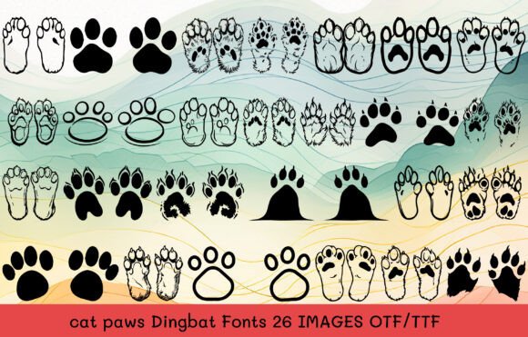 Cat Paws Font - Featured Image