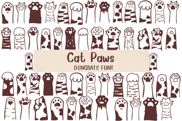Cat Paws Font - Featured Image
