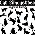 Cat Silhouettes Font - Featured Image